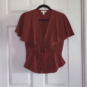 Terracotta Topshop Blouse